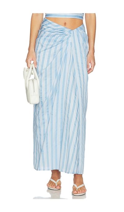 SIMKHAI SIMKHAI Liorra Yarn-dye Draped Skirt