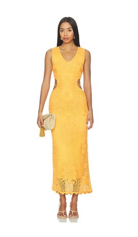 SIMKHAI SIMKHAI Lyla Crochet Midi Dress