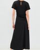 SIMKHAI SIMKHAI Marabella Draped Midi Dress Black - 3