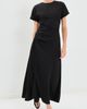 SIMKHAI SIMKHAI Marabella Draped Midi Dress Black - 5