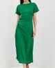 SIMKHAI SIMKHAI Marabella Draped Midi Dress Kelly Green - 5