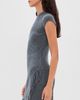 SIMKHAI SIMKHAI Margot Mini Dress Dark Charcoal Melange - 4