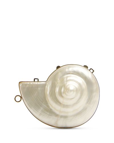 Simkhai Simkhai Marion Imitation Pearl Shell Clutch