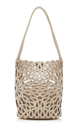 SIMKHAI SIMKHAI McCall LaserCut Leather Bucket Bag White OS