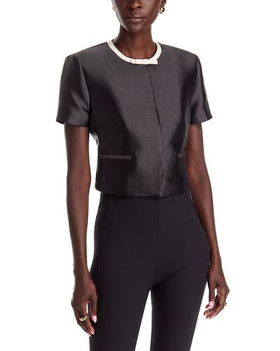 Simkhai Simkhai Naelle Tipped Short Sleeve Top