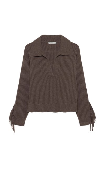 SIMKHAI SIMKHAI Natalia Collared WoolCashmere Sweater