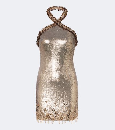 Simkhai Simkhai Naya sequined halterneck minidress