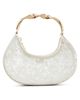 SIMKHAI SIMKHAI Nixi Floral Embroidered Mesh Twist Handle Bag Ivory One - 1