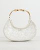 SIMKHAI SIMKHAI Nixi Floral Embroidered Mesh Twist Handle Bag Ivory One - 2