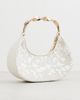 SIMKHAI SIMKHAI Nixi Floral Embroidered Mesh Twist Handle Bag Ivory One - 4