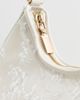 SIMKHAI SIMKHAI Nixi Floral Embroidered Mesh Twist Handle Bag Ivory One - 5