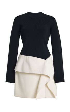 SIMKHAI SIMKHAI Noel Draped Crepe Mini Dress
