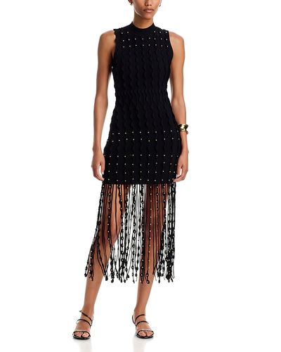 Simkhai Simkhai Noemie Embellished Fringe Midi Dress