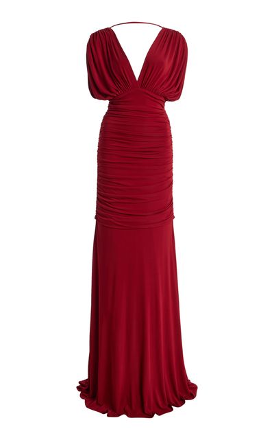 SIMKHAI SIMKHAI Norvelle Draped Jersey Gown