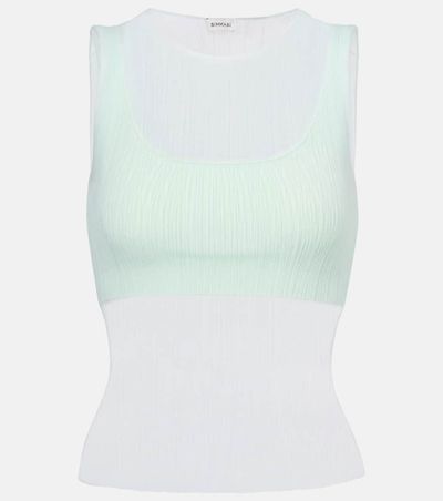 Simkhai Simkhai Oakley Plisse semi-sheer tank top