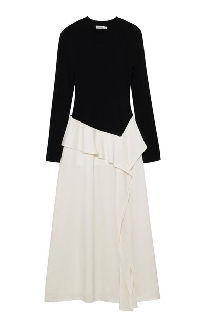 SIMKHAI SIMKHAI Ornella Knit Satin Midi Dress