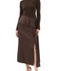 SIMKHAI SIMKHAI Ornella Midi Dress Dark Chocolate - 1