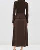 SIMKHAI SIMKHAI Ornella Midi Dress Dark Chocolate - 3
