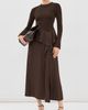 SIMKHAI SIMKHAI Ornella Midi Dress Dark Chocolate - 5