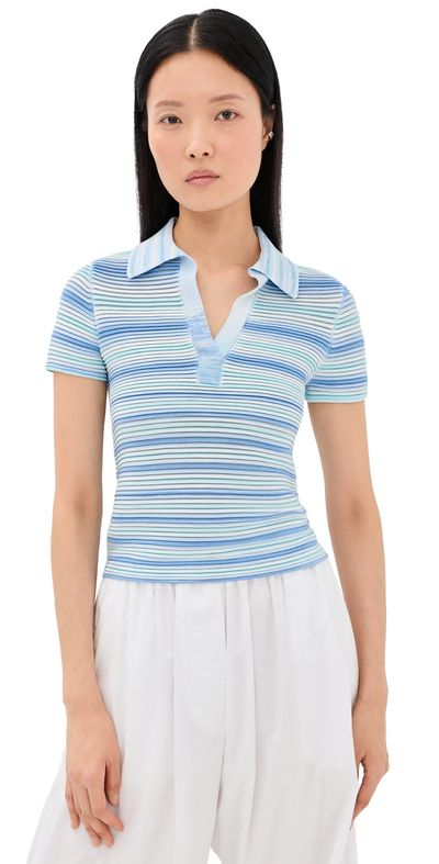 SIMKHAI SIMKHAI Paxton Knit Polo Periwinkle Multi
