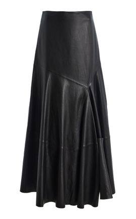 SIMKHAI SIMKHAI Prudence Leather Midi Skirt