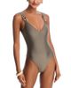 Simkhai Simkhai Regan V Neck One Piece Swimsuit - 1