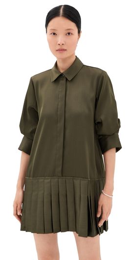 SIMKHAI SIMKHAI Regina Mini Dress Dark Olive