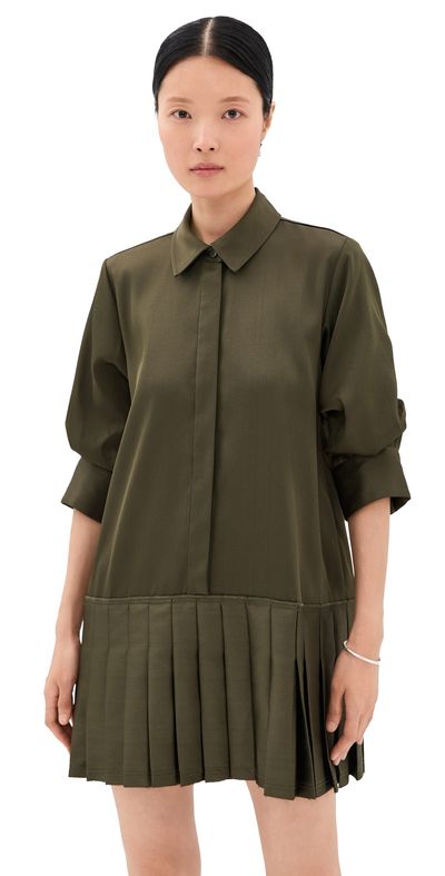 SIMKHAI SIMKHAI Regina Mini Dress Dark Olive