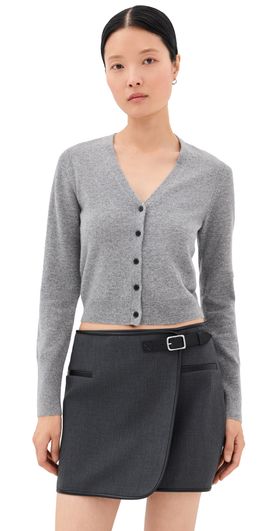 SIMKHAI SIMKHAI Remi V Neck Cardigan Grey Melange