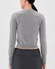 SIMKHAI SIMKHAI Remi V Neck Cardigan Grey Melange - 3