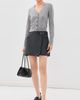 SIMKHAI SIMKHAI Remi V Neck Cardigan Grey Melange - 5