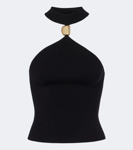 Simkhai Simkhai Renlen embellished halterneck wool top