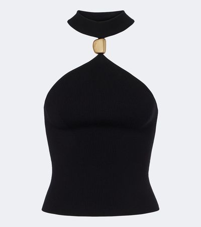 Simkhai Simkhai Renlen embellished halterneck wool top