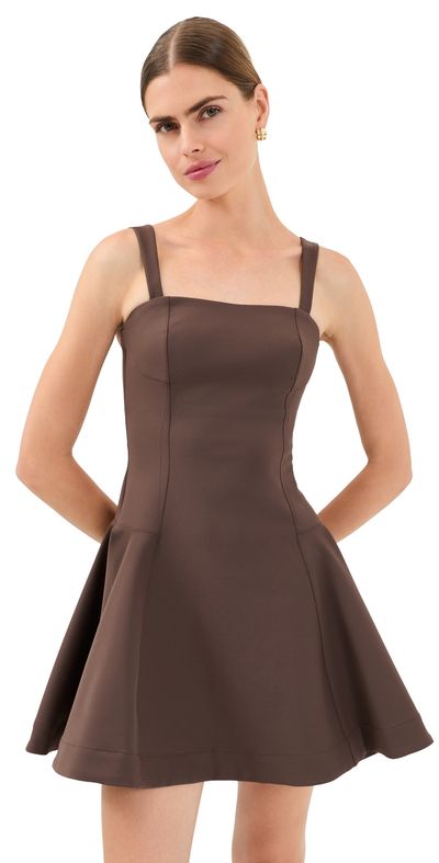SIMKHAI SIMKHAI Sadie Mini Dress Chocolate