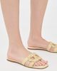 SIMKHAI SIMKHAI Simkhai Monogram Raffia Flat Slides Natural - 3