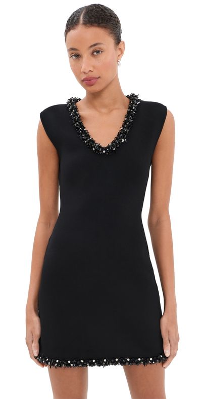 SIMKHAI SIMKHAI Suki Mini Dress Black Gold