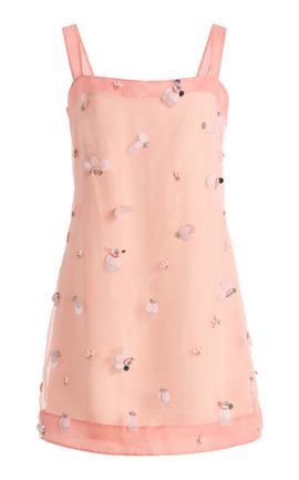 SIMKHAI SIMKHAI Sumi Embellished Silk Mini Dress