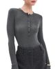 SIMKHAI SIMKHAI Susanne Thong Bodysuit Grey - 1