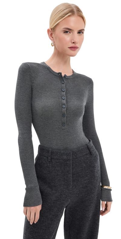 SIMKHAI SIMKHAI Susanne Thong Bodysuit Grey
