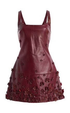 SIMKHAI SIMKHAI Talen Embellished Leather Mini Dress