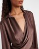 Simkhai Simkhai Talita draped satin wrap dress - 4