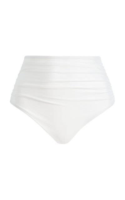 SIMKHAI SIMKHAI Teya HighRise Ruched Bikini Bottoms