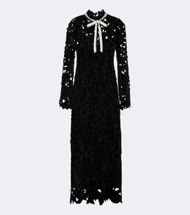 Simkhai Simkhai Thiora velvet guipure lace midi dress