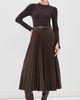 SIMKHAI SIMKHAI Trista Long Sleeve Midi Dress DARK CHOCOLATE MULTI - 2