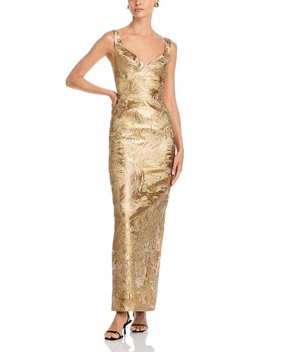 jonathan simkhai gold sequin dress Gold Sequined Faux Wrap Ruffled Hem Mini Dress main image 0