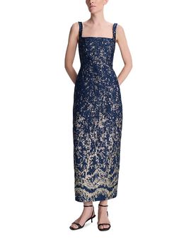 Simkhai Simkhai Virette Metallic Jacquard Midi Dress