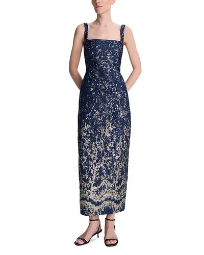 Simkhai Simkhai Virette Metallic Jacquard Midi Dress