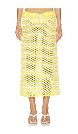 SIMKHAI SIMKHAI Welles Crochet Midi Skirt