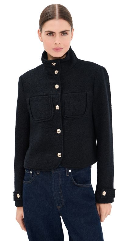SIMKHAI SIMKHAI Wilcox Cropped Jacket Black