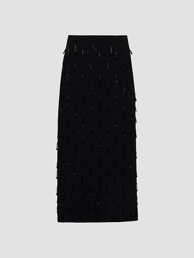 SIMKHAI SIMKHAI Women's Bree Fringe Midi Skirt
